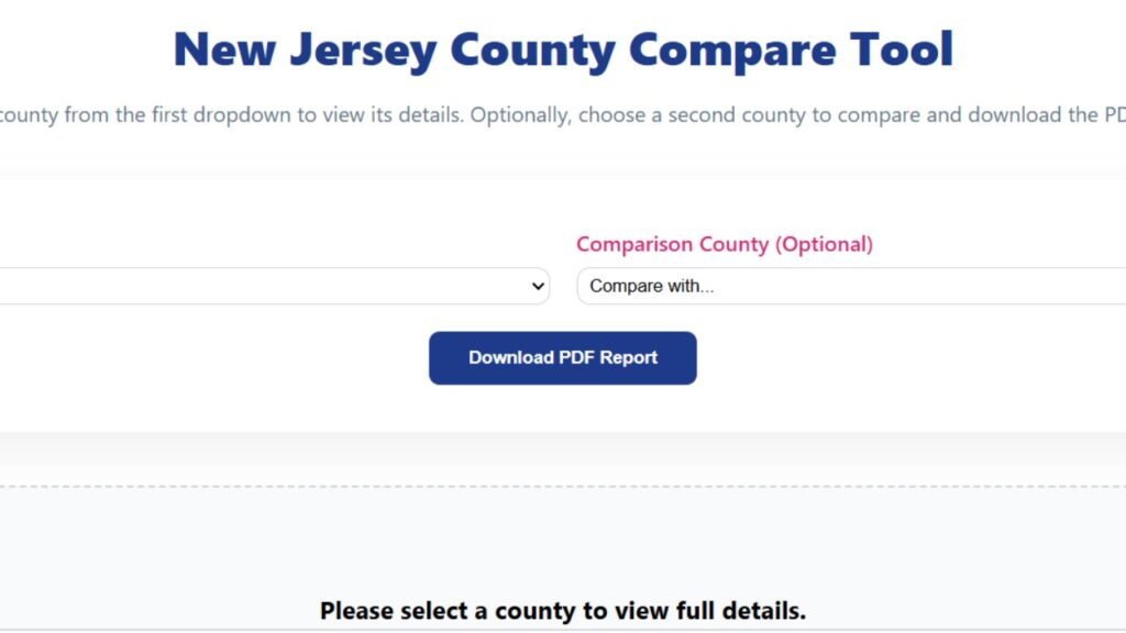 Comparison of Counties in New Jersey
