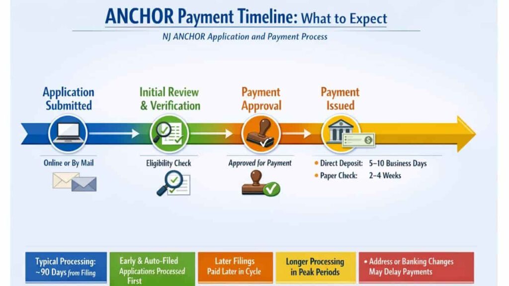NJ ANCHOR Benefit 2026, Direct Deposit Dates & Status Tracking Guide